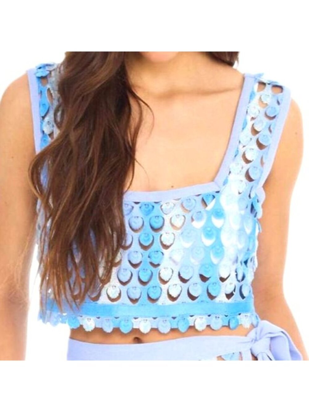 Allison New York Ocean Lace Tank Blue Multi Size Extra Small New